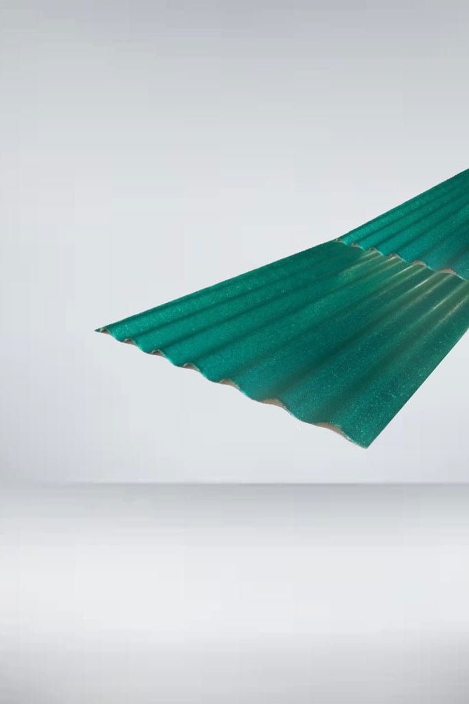 Lam acerolit verde/plata c/ancho x 6 mts